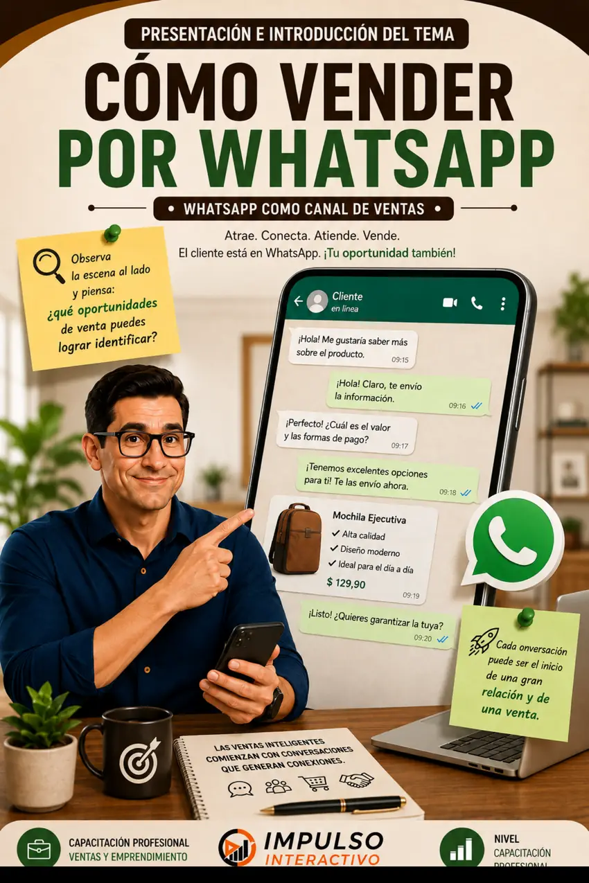 Material visual sobre ventas por WhatsApp